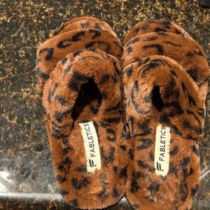 Fabletics Brown Leopard Slippers